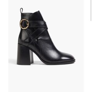 NWT See by Chloe Leather Black Ankle Boots